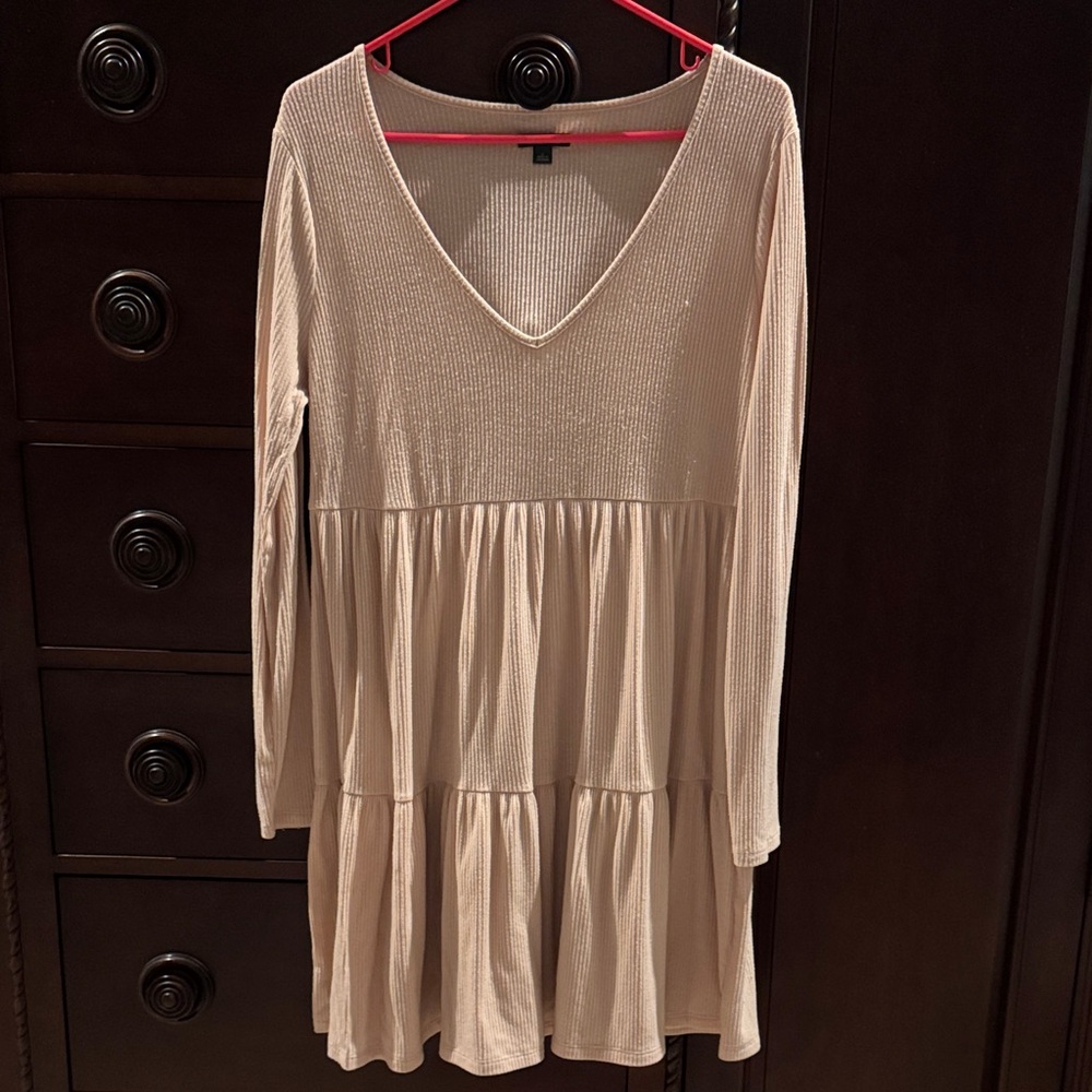 Wild Fable Ribbed Blush Pink Dress